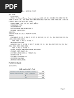 Factor Analysis: KMO and Bartlett's Test