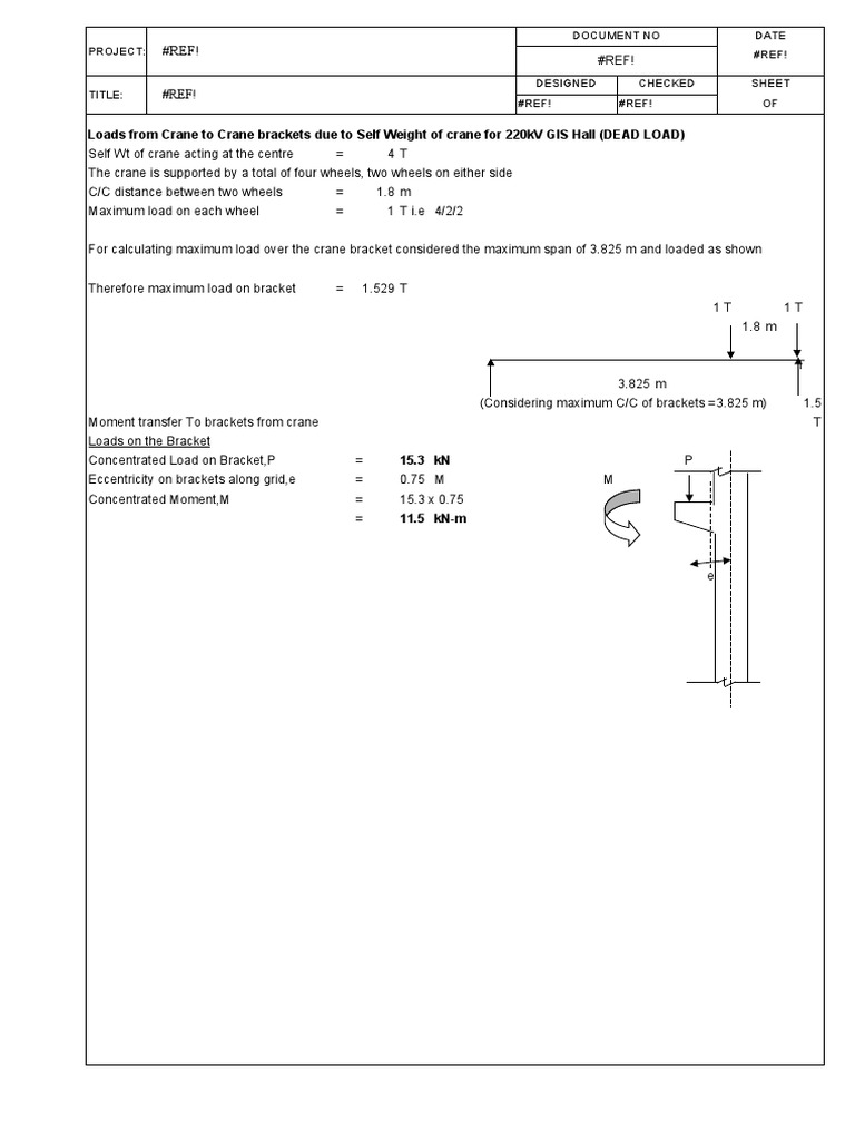 Load Calculation PDF Crane (Machine) Civil Engineering