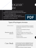 Psychogenic Amnesia