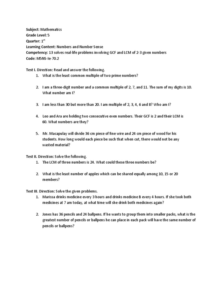 Item Bank Sample PDF Numbers Fraction (Mathematics)