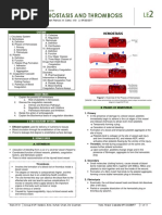 Hemostasis and Thrombosis: Outline