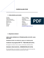 Curriculum Vitae: 1. Antecedentes Personales