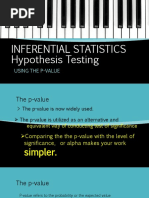 INFERENTIAL STATISTICS Use of P-Value