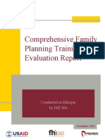 2012 Evaluation Comprehensive Family Planning Training Ethiopia