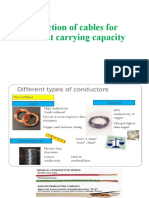 Selection of Cables For Current Carrying Capacity