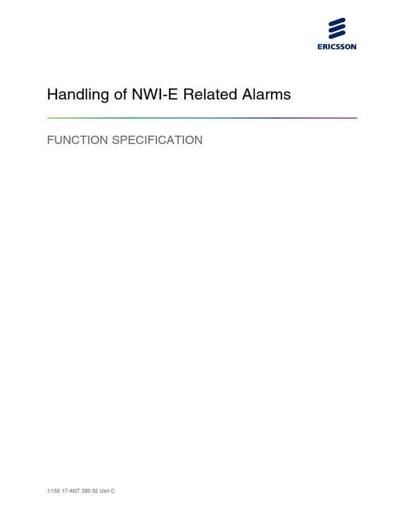Handling of NWI-E Related Alarms | PDF | Computer Network | Internet ...