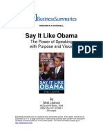 Say It Like Obama: The Power of Speaking With Purpose and Vision