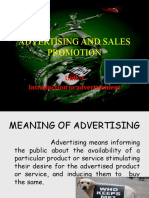 Advertising and Sales Promotion: Unit - I Introduction To Advertisement