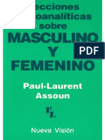 Assoun Paul Laurent - Lecciones Psicoanaliticas Sobre Masculino Y Femenino PDF
