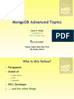 Mongodb Advanced Topics: César D. Rodas