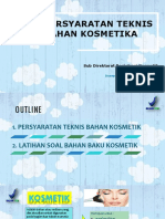 Materi Coaching Persyaratan Teknis Bahan Kosmetika