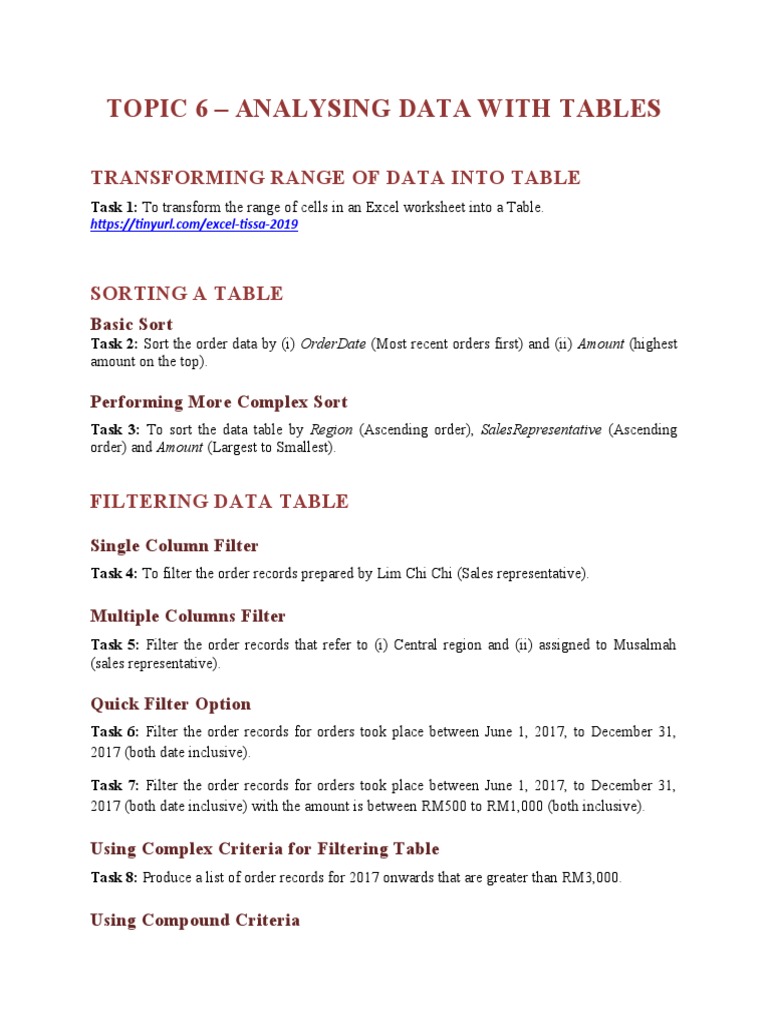 Analysing Data With Table | PDF | Microsoft Excel | Standard Deviation