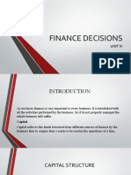 Finance Decisions: Unit Iv