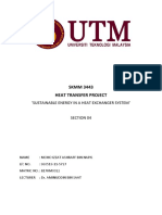 SKMM 3443 Heat Transfer Project: Sustainable Energy in A Heat Exchanger System'