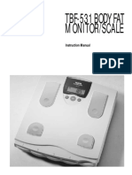 Tbf-531Bodyfat Monitor/Scale: Instruction Manual