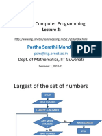 MA 511 Computer Programming Lecture 2 Basics