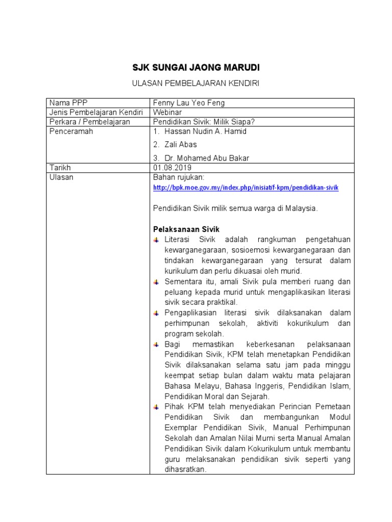 Ulasan Webinar 01082019 Pdf