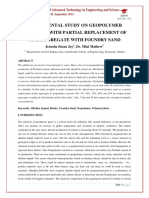 Experimental Study On Geopolymer Concrete With Partial Replacement of Fine Aggregate With Foundry Sand