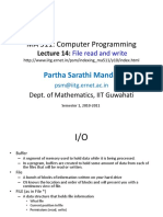 MA 511: Computer Programming: Partha Sarathi Mandal