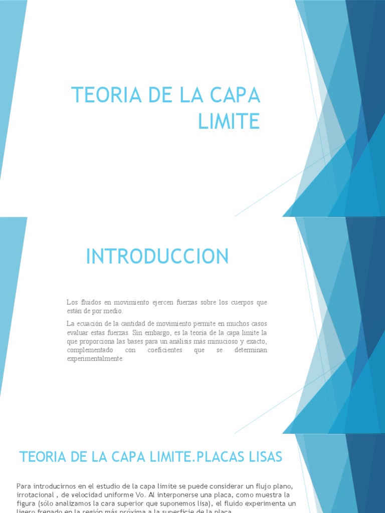 Teoria de La Capa Limite PDF Viscosidad Capa límite