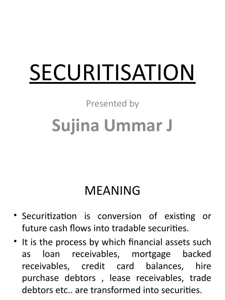 Understanding Securitization Process | PDF