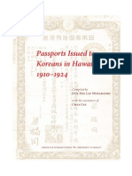 Passports Issued To Koreans in Hawai'i, 1910-1924