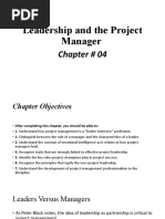 Leadership and The Project Manager: Chapter # 04