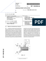 European Patent Application F16D 3/06, B24B 39/04: Method of Manufacturing A Slip Yoke