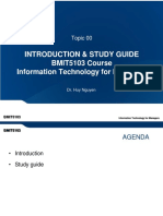 Topic 00 - Introduction & Study Guide of BMIT5103 Course
