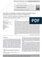 Crop Water Use Indicators To Quantify The Flexible Phenology of Quinoa (Chenopodium Quinoa Willd) in Response To Drought Stress