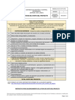 Ficha de Costo Del Proyecto PDF
