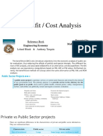 Benefit / Cost Analysis: Reference Book Presented by