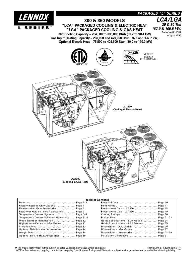 Packaged Cooling & Heating Units Guide | PDF | Thermostat | Switch