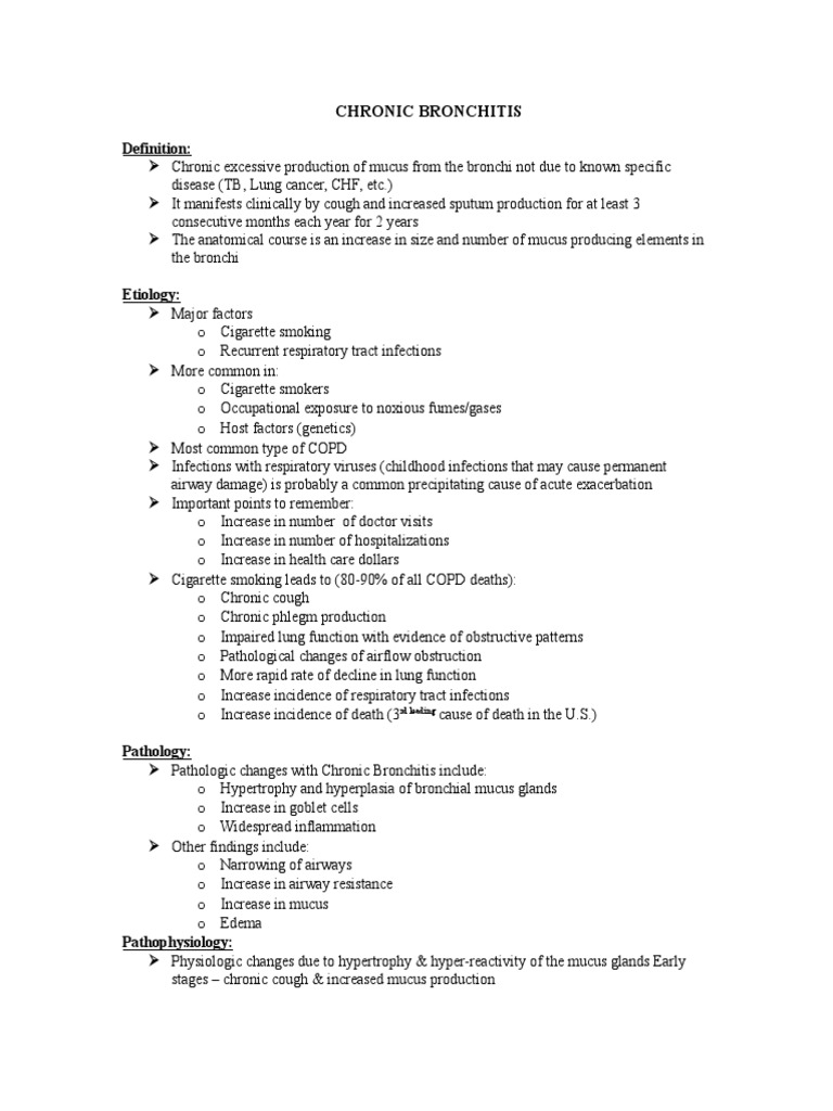 Chronic Bronchitis 2019 | PDF | Bronchitis | Respiratory Tract