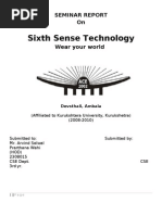 Sixth Sense Technology Seminar Report