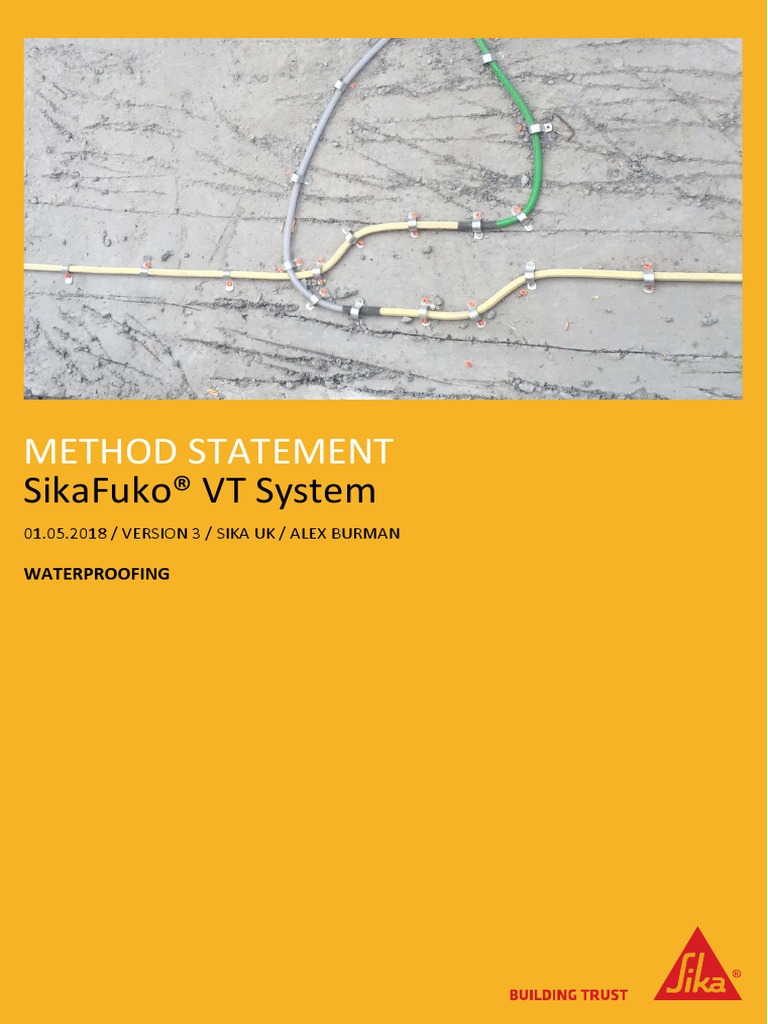 SikaFuko Injection Method Statement | PDF | Personal Protective ...