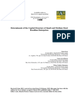 Determinants of the Capital Structure of Small and Medium Sized Brazilian Enterprises G3