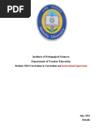 MEd Curriculum 2nd Draft