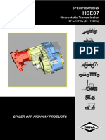 Spec I Fi Ca Tions Hydrostatic Trans Mis Sion: Spicer Off-High Way Products