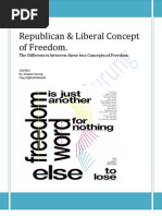 Liberal &amp; Republican Concept of Freedom.