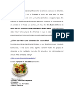 Una Alimentación Saludable Significa Comer La Cantidad Adecuada de Alimentos