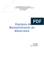 Informe de Equipo de Mantenimiento de Materiales