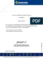 Certificado de Afilicacion