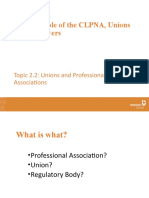 NFDN 2008 Unit 2.2: Role of The CLPNA, Unions and Employers