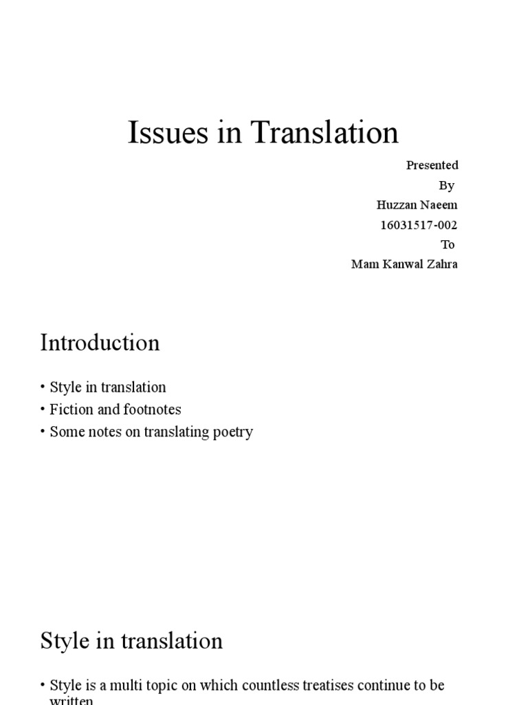 Challenges in Translation Techniques | PDF | Translations | Rhyme