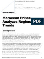 Moroccan Prince Analyzes Regional Trends - 1995 January-February - WRMEA