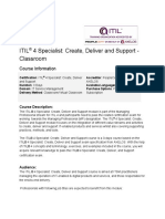 Fact Sheet - ITIL® 4 Specialist - Create, Deliver and Support - Classroom