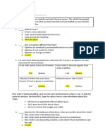 Directions: Read All Questions Carefully and Select The Best Answer. This Will NOT Be Graded