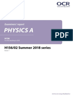 Physics A: H156/02 Summer 2018 Series