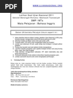 Download UN INGGRIS SMP 2011 by Ali Ridlo SN46502442 doc pdf